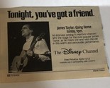 James Taylor Going Home Concert Tv Guide Print Ad Disney Channel TPA15 - £4.72 GBP