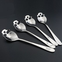 Golandstar 5pcs/set Skull Pattern 304 Stainless Steel Teaspoons Dinner Spoon Lon - £10.38 GBP