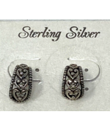 Sterling Silver Post Heart Earrings, New - £15.00 GBP