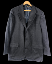 Brooks Brothers Golden Fleece 48 Blazer Overcoat Gray Black Super Soft Wool Mens - £51.13 GBP