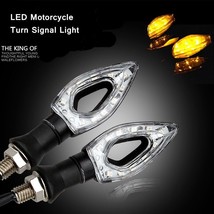 2pcs Black Bullet Motorcycle Turn Signals Amber 12V LED Indicator Blinke... - £14.23 GBP