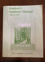 Student&#39;s Solutions Manual for Intermediate Algebra by John Hornsby, Margaret L. - £5.35 GBP