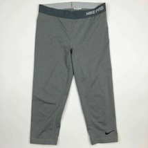 Nike Dri-fit Women’s Capri Yoga Pants Size M Gray TK1 - £8.93 GBP