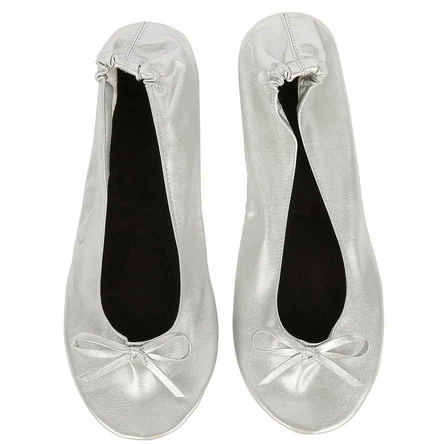 Women Shoes Flats Portable Fold Up Ballerina Flat Shoes Roll Up Foldable Ballet  - £119.53 GBP