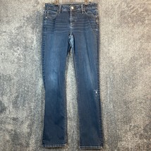 Silver Womens Jeans 31x32 Dark Wash Avery Straight Leg Stretch Stained Flaw - $16.23