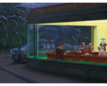Jurassic Park T-Rex Nighthawks Night Diner Giclee Art Print Poster 24x16... - £70.39 GBP