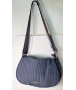 Vintage Kipling Purse Handbag Crossbody Gray Nylon Quilted Adjustable Strap - £22.15 GBP