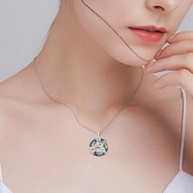 Hummingbird Necklace with Blue Crystal Gifts for Women Sterling Silver - $126.12