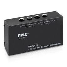 PYLE-PRO Compact Mini Hum Eliminator Box-2 Channel Passive Ground Loop Isolator, - £21.05 GBP