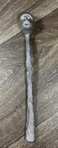 Silver Plate Candle Snuffer Christmas Holiday Santa Claus Design - $9.99