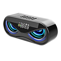 M6 Cool Owl Design Bluetooth Speaker LED Flash Wireless Loudspeaker FM Radio - £23.91 GBP