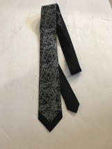 Andrea Garavani Black Silvery Necktie 100% Handmade Microfiber Ships N 24h - $21.76