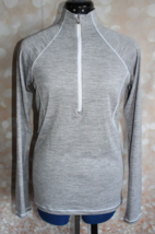 Under Armour Heatgear Women&#39;s Gray 1/4 Zip Semi-Fitted Athletic Top Size S - £9.59 GBP