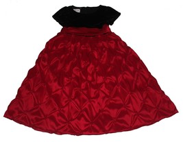 Cinderella Brand Red Tufted Black Velvet Top Tulle Lined Long Dress Girls Nice - £22.42 GBP