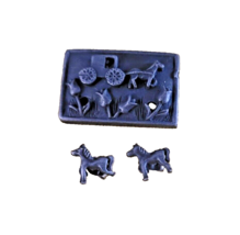 Vintage Set Torino Pewter Stagecoach Horse Drawn Carriage Brooch Earring Stud - £13.99 GBP
