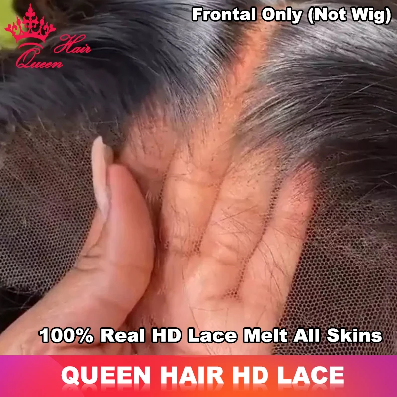 Queen Hair Real HD Full Frontal 13x6 13x4 Invisible Melt Skin Lace 4x4 5x5 6x6 - £74.93 GBP+