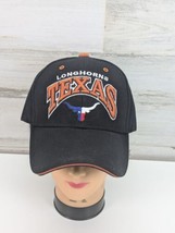 Texas Longhorn Baseball Hat Texas Flag Embroided Raised Adjustable Black Copper - $10.22