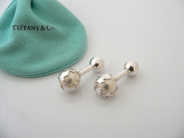 Tiffany &amp; Co Silver Globe Cuff Link Cufflink Cufflinks Travel Gift Pouch... - £258.01 GBP
