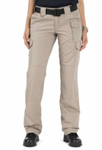 5.11 Tactical Women&#39;s Fast Tac Urban Pants Khaki Flat Front Size 8 Long - £14.15 GBP