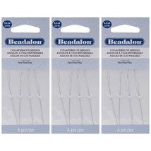 3-PACK - Beadalon Collapsible Eye Needles 2.5-Inch Fine 4/Pack - £14.85 GBP