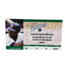 San Diego Padres Arizona Diamondbacks Tony Gwynn Last Season September 08 2001 - $35.63