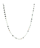 Women&#39;s 18k White Gold Bead Chain Faceted Diamond Polish 15.79 inch 1.16 mm - £261.70 GBP