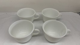 Vintage PYREX Set of 4 WhIte Milk Glass Coffee/Tea Cups Microwave Safe - $14.80