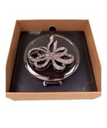 Monet Gunmetal Black Rhinestone Compact Double Mirror w/Box 2.75&quot; Jewelry - $354.85 MXN