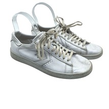 Converse Womens Leather Sneakers Star Lace Up White 8 - £17.04 GBP