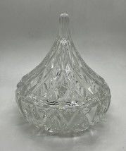 Shannon Lead Crystal Hershey&#39;s Kiss Shaped Candy Trinket Dish Vintage - $13.85