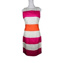 Ann Taylor Women's Linen Dress Orange Pink Stripes Size 4 Fitted Lined - $23.50 Ann Taylor Women's Linen Dress Orange Pink Stripes Size 4 Fitted Lined - $23.50