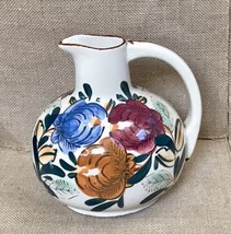 Vintage Nasco Hand Painted Shabby Floral Pitcher MISSING STOPPER Cottage... - $9.90