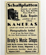 1945 WW2 German-USA Advertisement Brody&#39;s Music Shops Electronics NYC C94C - $34.45 CAD