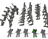 Louis Marx 1963 Gray Army Men Toy Soldiers - £35.95 GBP