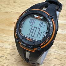 Timex Digital Quartz Watch Ironman Men 100m Black Orange Alarm Chrono New Batter - £23.13 GBP