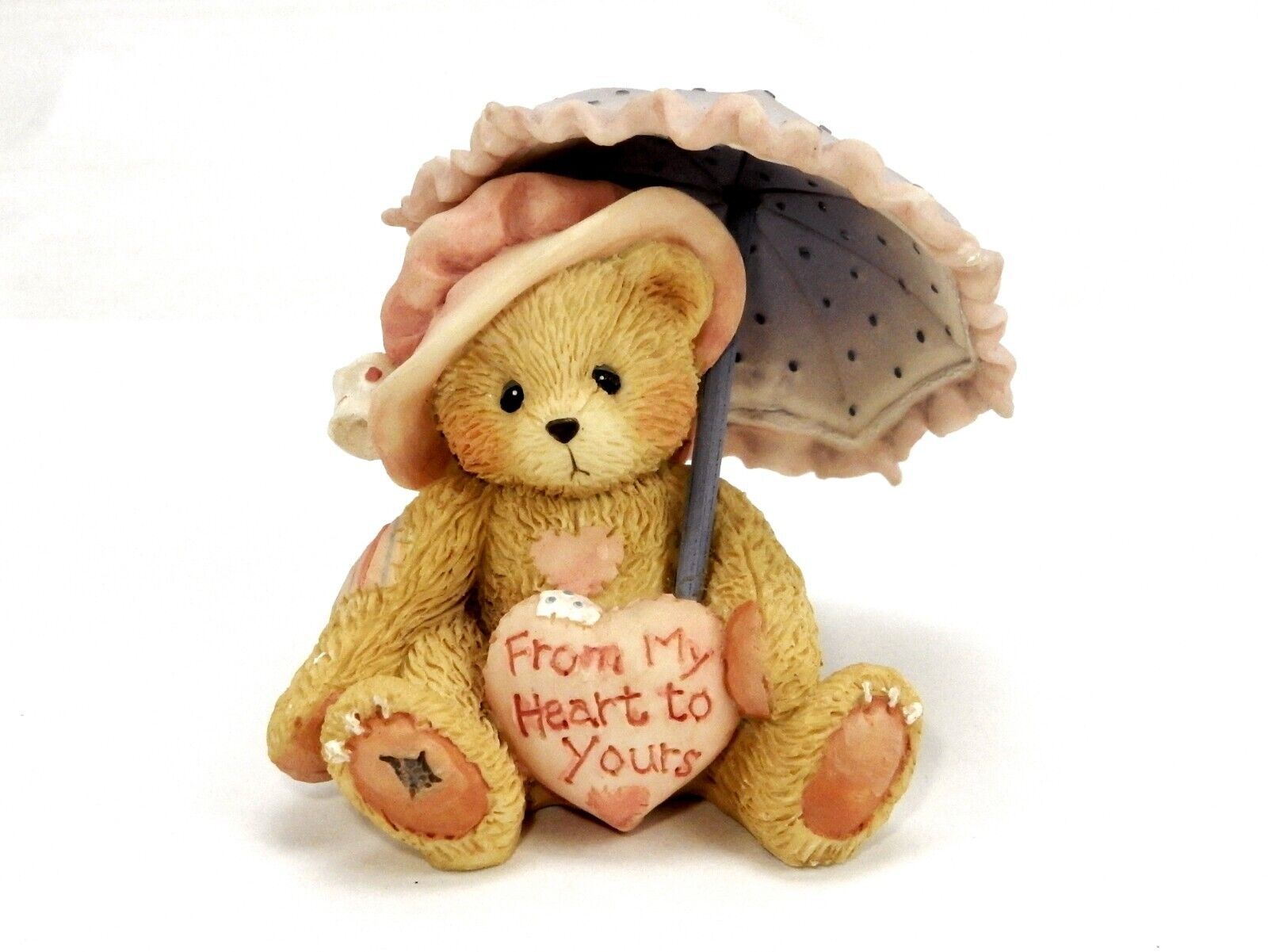 Cherished Teddies Figurine, &quot;Victoria&quot;,  Girl w/Umbrella, 1993 Enesco #9... - $24.45