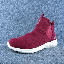 SKECHERS Air Cooled Women Chelsea Boots Red Fabric Pull On Size 9 Medium - £24.10 GBP