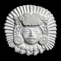 Ancient Aztec Inca Maya Mayan King sculpture plaque (white) replica reproduction - £23.73 GBP