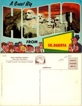 South Dakota(SD) Black Hills Mount Rushmore Memorial Washington Vintage Postcard - £7.40 GBP