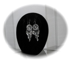 Silver Chandelier  Earrings Earring Hollywood Trendy - £23.94 GBP