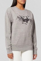 Polo Ralph Lauren Polo Match Embroidered Sweatshirt in Cotton Blend Flee... - $54.44