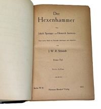 1923 Antique Book - Hammer of Witches Der Hexenhammer Malleus Maleficarum Occult image 3