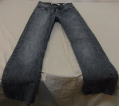 LEVIS STRAUSS 514 STRAIGHT MID WAIST GRAY BLUE WASH JEANS DENIM PANTS 12... - $19.94 CAD
