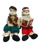Vintage House of Lloyd Christmas Around the World Bunny Couple Shelf Sitters 16" - $44.10