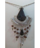 Alpaca silver necklace with a river stone - £27.97 GBP