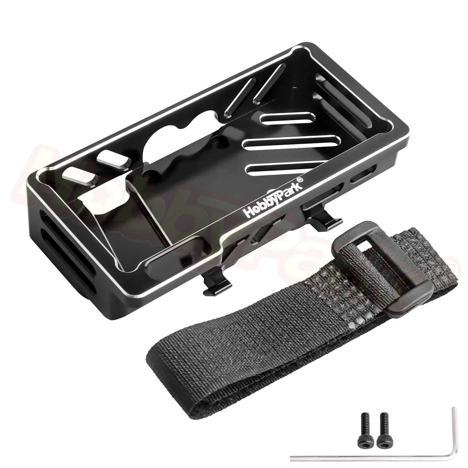 HobbyPark Aluminum Extended Battery Tray Mount Battery Expansion Kit Hold f - £12.53 GBP
