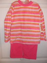 Girls pants set in pinks in fleece size 2 new with tags - $6.00