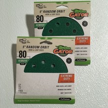 (10) Gator 5 Inch Random Orbit Hook and Loop Sanding Discs - Medium/80 grit￼ - £12.23 GBP