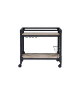 32&quot; X 16&quot; X 31&quot; Black Metal Serving Cart - $4,412.71 MXN