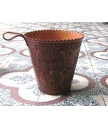Typical leather basket,hand graven with Inca signs - £98.09 GBP